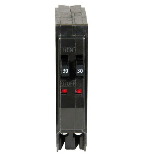 Square D QO3030 - Tandem mini circuit breaker, QO, 1 x 1 pole at 15A, 1 x 1 pole at 20A, 120/240VAC, 10kA, plug in | Schneider Electric