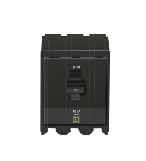 Square D QO325 - Mini circuit breaker, QO, 25A, 3 pole, 120/240VAC, 10kA, plug in | Schneider Electric