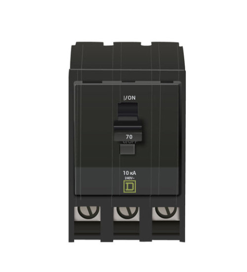 Square D QO370 - Mini circuit breaker, QO, 70A, 3 pole, 120/240VAC, 10kA, plug in | Schneider Electric