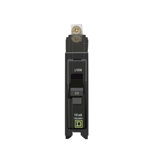 Square D QOB150 - Mini circuit breaker, QO, 50A, 1 pole, 120/240VAC, 10kA, bolt on | Schneider Electric